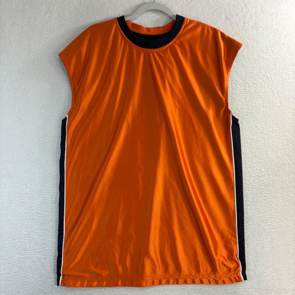 Y2K Starter Reversible Basketball Jersey Men L Blue Orange Sleeveless Vintage - Picture 4 of 8